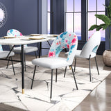 Zuo Modern Torrey 100% Polyester, Plywood, Steel Modern Commercial Grade Dining Chair Set - Set of 2 Multicolor, Gray, Black 100% Polyester, Plywood, Steel