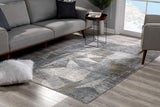 Gray Distressed Prism Modern Area Rug