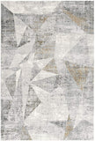 5’ x 8’ Gray Distressed Prism Modern Area Rug