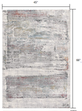 4’ x 6’ Gray Abstract Irregular Blocks Area Rug