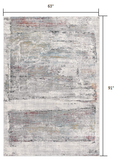 5’ x 8’ Gray Abstract Irregular Blocks Area Rug