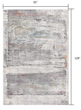 8’ x 11’ Gray Abstract Irregular Blocks Area Rug