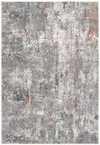 2’ x 6’ Gray and Ivory Abstract Area Rug