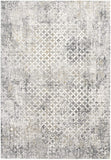 2’ x 10’ Gray and Ivory Distressed Runner Rug