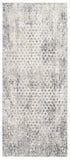 2’ x 15’ Gray and Ivory Distressed Runner Rug