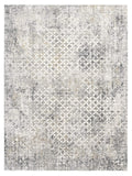 2’ x 5’ Gray and Ivory Distressed Area Rug
