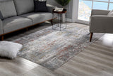 Gray Abstract Pattern Runner Rug