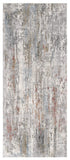 2’ x 10’ Gray Abstract Pattern Runner Rug