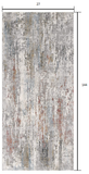 2’ x 12’ Gray Abstract Pattern Runner Rug