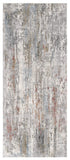 2’ x 15’ Gray Abstract Pattern Runner Rug