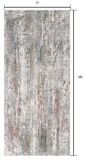 2’ x 15’ Gray Abstract Pattern Runner Rug