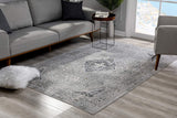 5’ x 8’ Gray Distressed Decorative Area Rug