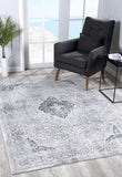 5’ x 8’ Gray Distressed Decorative Area Rug