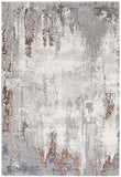 5’ x 8’ Gray and Ivory Modern Abstract Area Rug