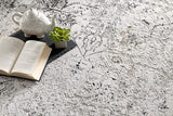 7’ x 10’ Gray Distressed Ornate Area Rug