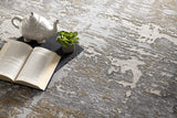 5’ x 8’ Beige and Gray Distressed Area Rug