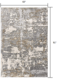 5’ x 8’ Beige and Gray Distressed Area Rug