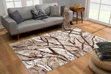 4’ x 6’ Brown Intricate Branches Area Rug