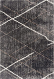 3’ x 5’ Gray Modern Distressed Lines Area Rug