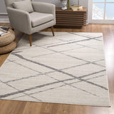 Gray Modern Abstract Pattern Runner Rug