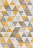 2’ x 4’ Yellow Triangular Lattice Area Rug
