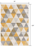 8’ x 11’ Yellow Triangular Lattice Area Rug