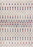 4’ x 6’ White Modern Geometric Grid Area Rug