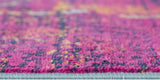 2’ x 22’ Gray and Magenta Abstract Runner Rug