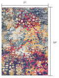 2’ x 10’ Multicolored Abstract Painting Runner Rug