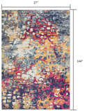 2’ x 12’ Multicolored Abstract Painting Runner Rug