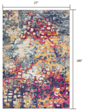 2’ x 15’ Multicolored Abstract Painting Runner Rug