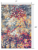 2’ x 20’ Multicolored Abstract Painting Runner Rug