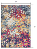 2’ x 4’ Multicolored Abstract Painting Area Rug