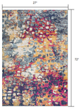 2’ x 6’ Multicolored Abstract Painting Area Rug