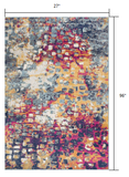 2’ x 8’ Multicolored Abstract Painting Runner Rug