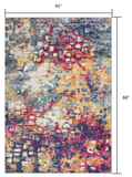 4’ x 6’ Multicolored Abstract Painting Area Rug