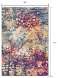 5’ x 8’ Multicolored Abstract Painting Area Rug