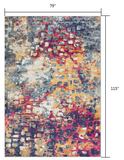 7’ x 10’ Multicolored Abstract Painting Area Rug