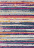 2’ x 10’ Multicolor Irregular Striped Runner Rug