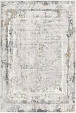 4’ x 6’ Gray and Ivory Abstract Distressed Area Rug