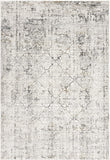 4’ x 6’ Gray and Ivory Abstract Distressed Area Rug