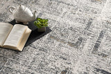 5’ x 8’ Gray and Ivory Abstract Distressed Area Rug