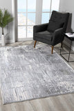 2’ x 15’ Blue Abstract Strokes Runner Rug