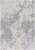 7’ x 10’ Cream and Gray Tinted Ogee Pattern Area Rug