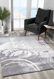 4’ x 6’ Gray Abstract Splatter Area Rug