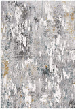 4’ x 6’ Gray Distressed Modern Abstract Area Rug