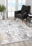 4’ x 6’ Gray Distressed Modern Abstract Area Rug