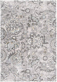 5’ x 8’ Gray Modern Jacobean Floral Area Rug