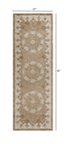 2’ x 7’ Tan Retro Modern Medallion Runner Rug