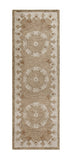 2’ x 7’ Tan Retro Modern Medallion Runner Rug